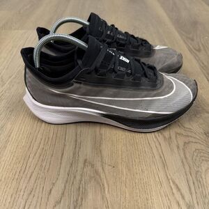Nike Zoom Fly 3 Shoes Mens Size 8 Black White Vaporweave Running Sneakers